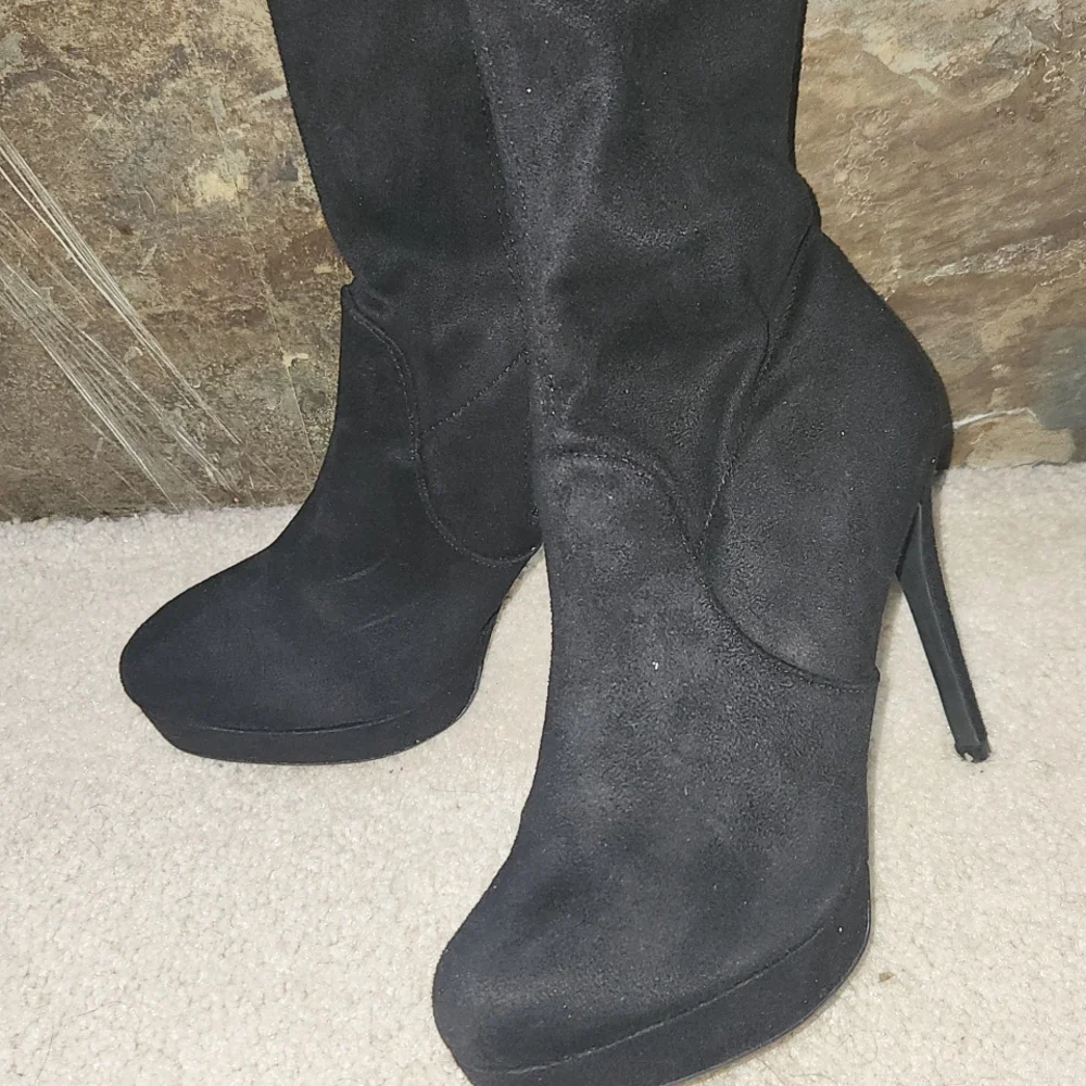 Thalia Sodi Clarissa Black Over the Knee Boots